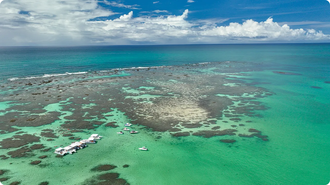 Criança sorridente aproveitando hambúrguer, batata frita e suco durante as férias all inclusive