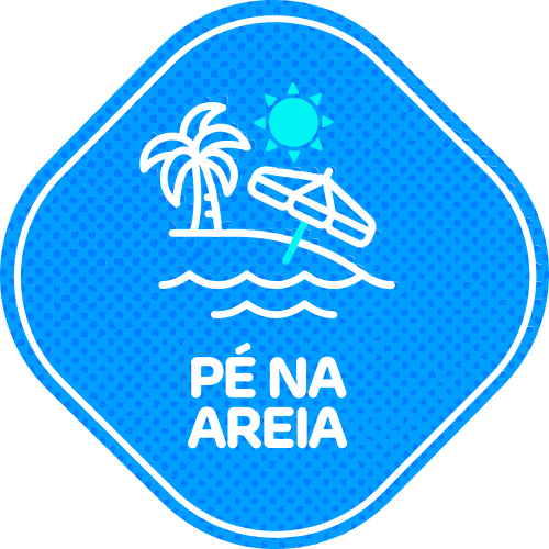 Pé na areia.