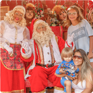 Santa Claus e família no Salinas Maceió
