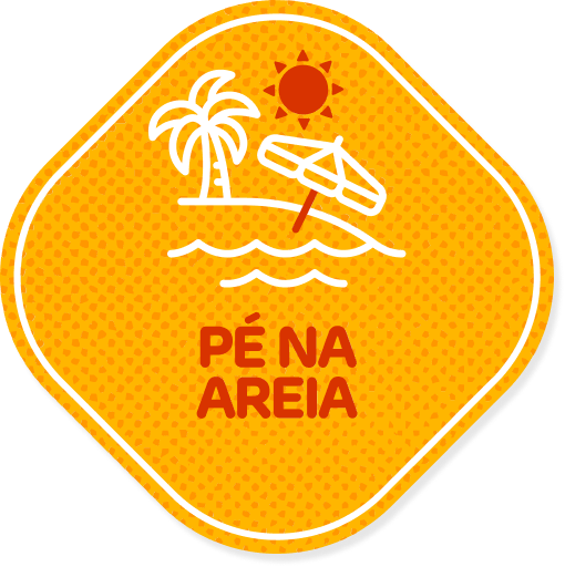 Pé na areia.