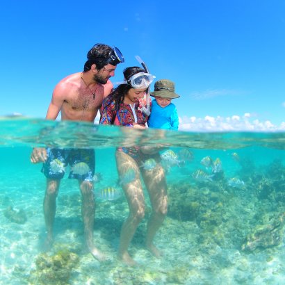 Famílias nas piscinas naturais de maragogi